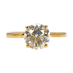 Ring - 18 kt. Yellow gold - 2.30ct. tw. Diamond (Natural coloured) - IGI