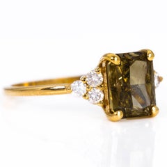 Anello - 18 kt. Oro giallo - 2.44 carati. Diamante (colore naturale) - IGI