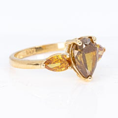 Ring - 18 kt. Gelbgold - 2.67ct. tw. Diamant (naturfarben) IGI
