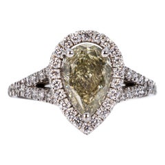Ring - 18K White Gold - 2.67ct - Natural diamond - IGI