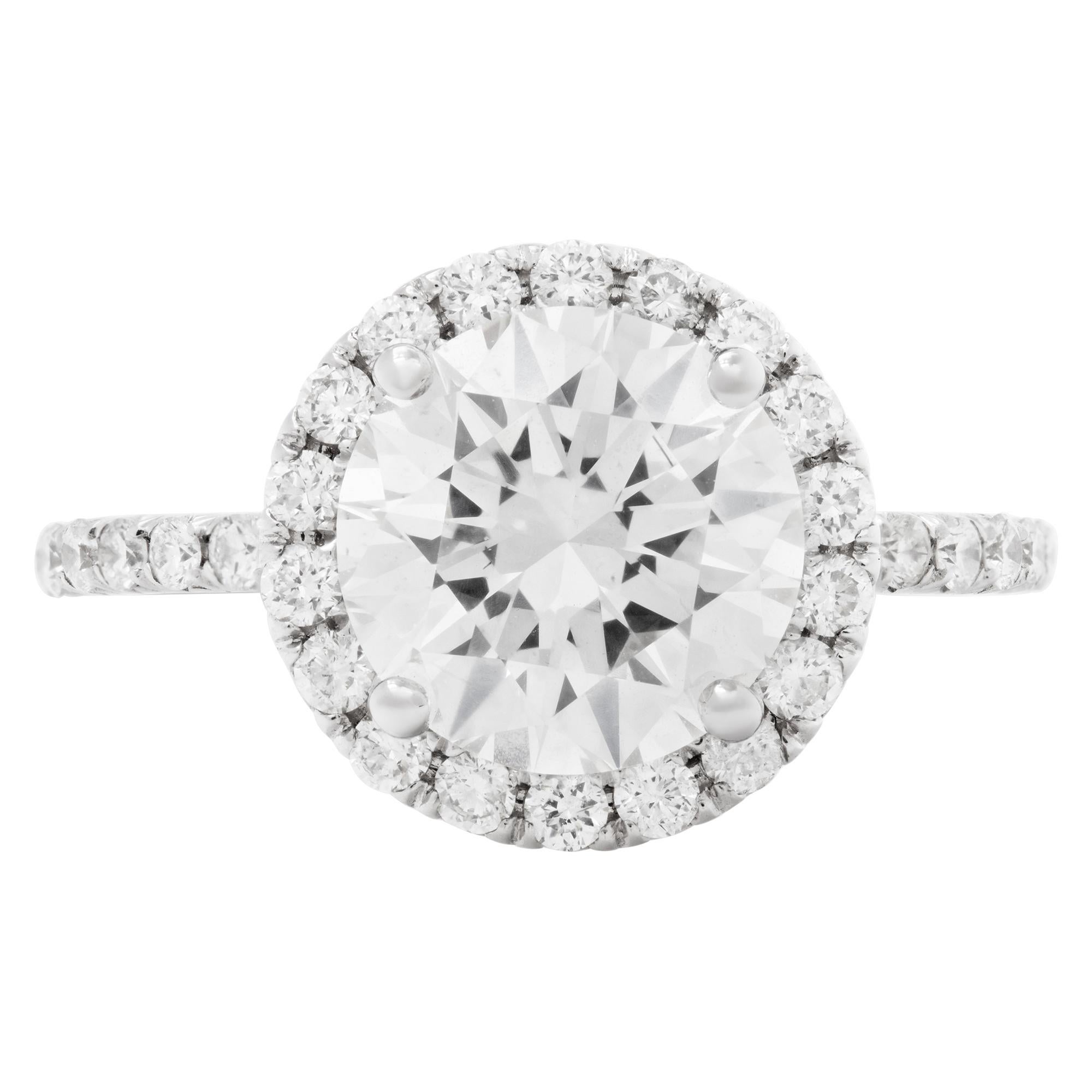 GIA-zertifizierter runder Diamant mit Brillantschliff von 2,11 Karat (Farbe G, Reinheit VS2) in einer 