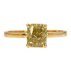 Ring - 18K Yellow - 1.51ct. - Natural diamond - IGI