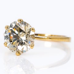 Ring - 18K Gelb - 2.51ct - Natürlicher Diamant - IGI