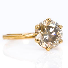 Ring - 18K Gelb - 3.02ct. - Naturdiamant - IGI