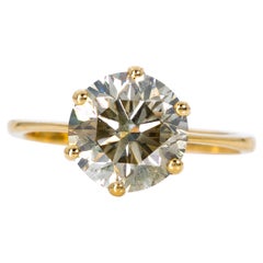 Anillo - Amarillo 18K - 3.02ct - Diamante natural - IGI