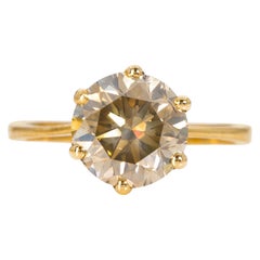 Ring - 18K Gelb - 3.02ct. - Naturdiamant - IGI