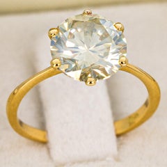 Anillo - Amarillo 18K - 3.52ct - Diamante natural - IGI