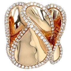Ring aus 18 Karat Roségold und Diamanten 1,49 Karat 25,00 Gramm