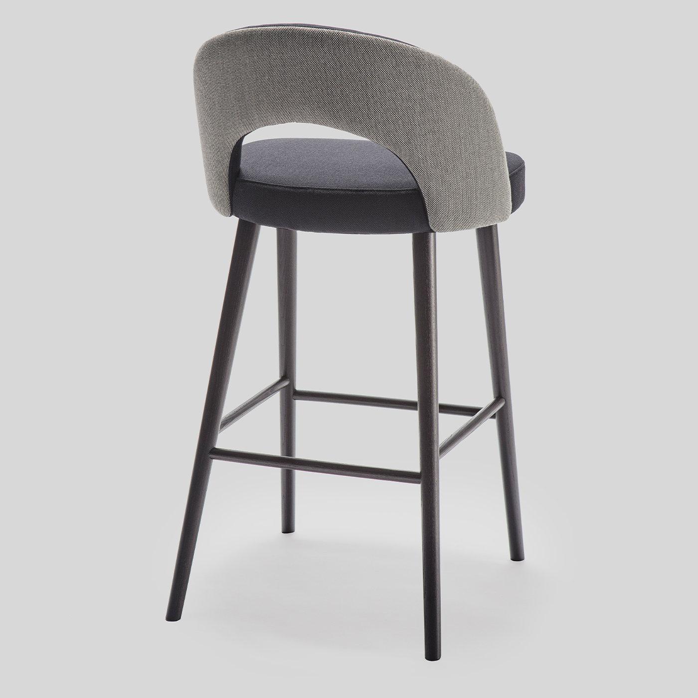 Italian Ring 2-Tone Gray Bar Stool For Sale