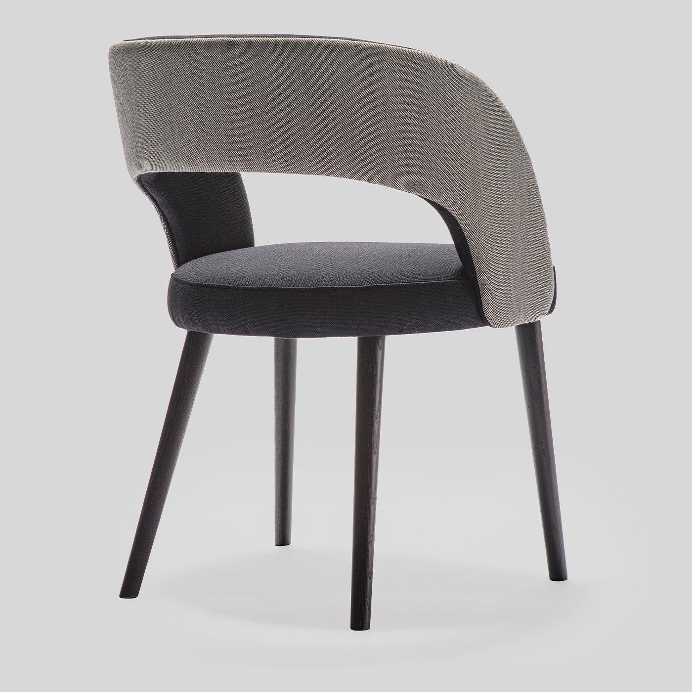 Contemporary Ring 2-Tone Gray Dining Chair For Sale