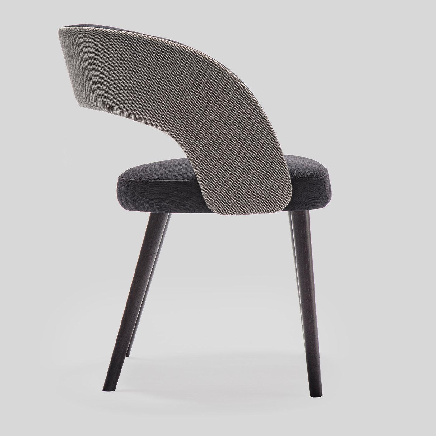 Textile Ring 2-Tone Gray Dining Chair For Sale