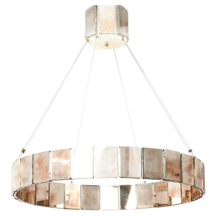 RING 80 contemporary Pendant Lamp Sabrina's Silvered Glass  For Sale