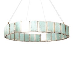 Sabrina Landini Sage Ring Pendant Lamp, Art Silver Glass Modern Italian Design