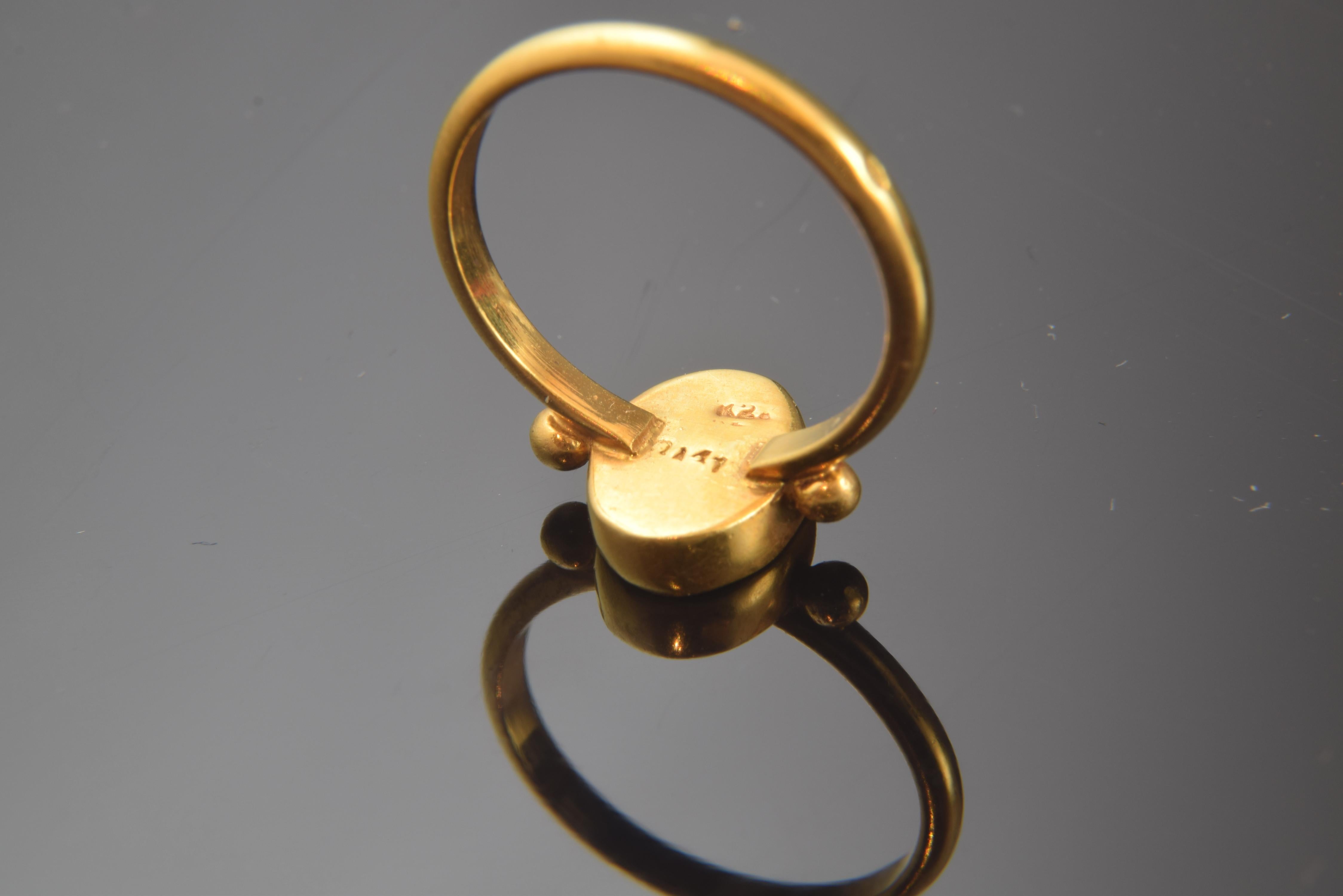 European Ring, after Antique Roman Models, Gold 22-Karat, 20th Century