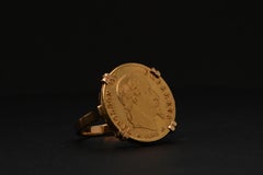 Ring Based On An 18 Carat Gold Napoleon III Coin
