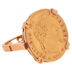 Ring Based On An 18 Carat Gold Napoleon III Coin