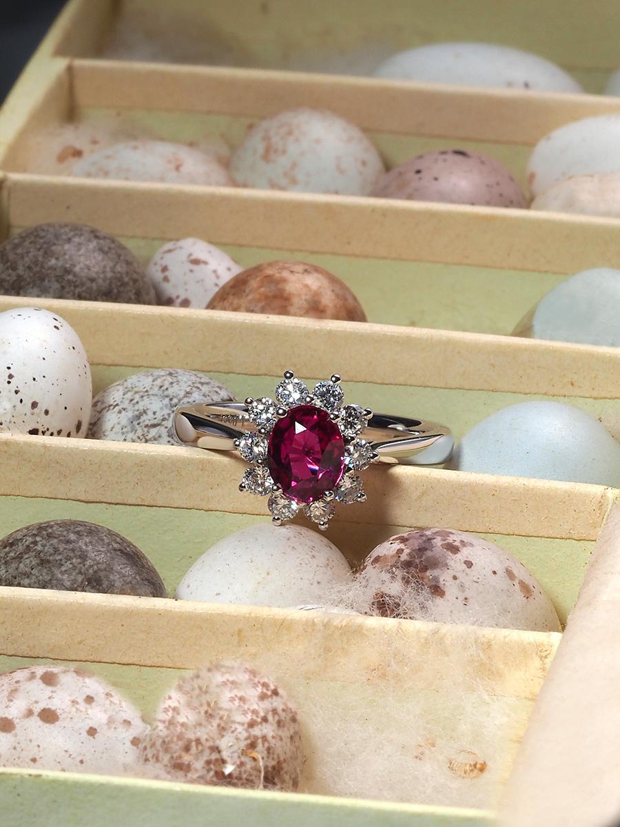 Ring Burmese Unheated Ruby natural Gold Promise Engagement ring For Sale 2