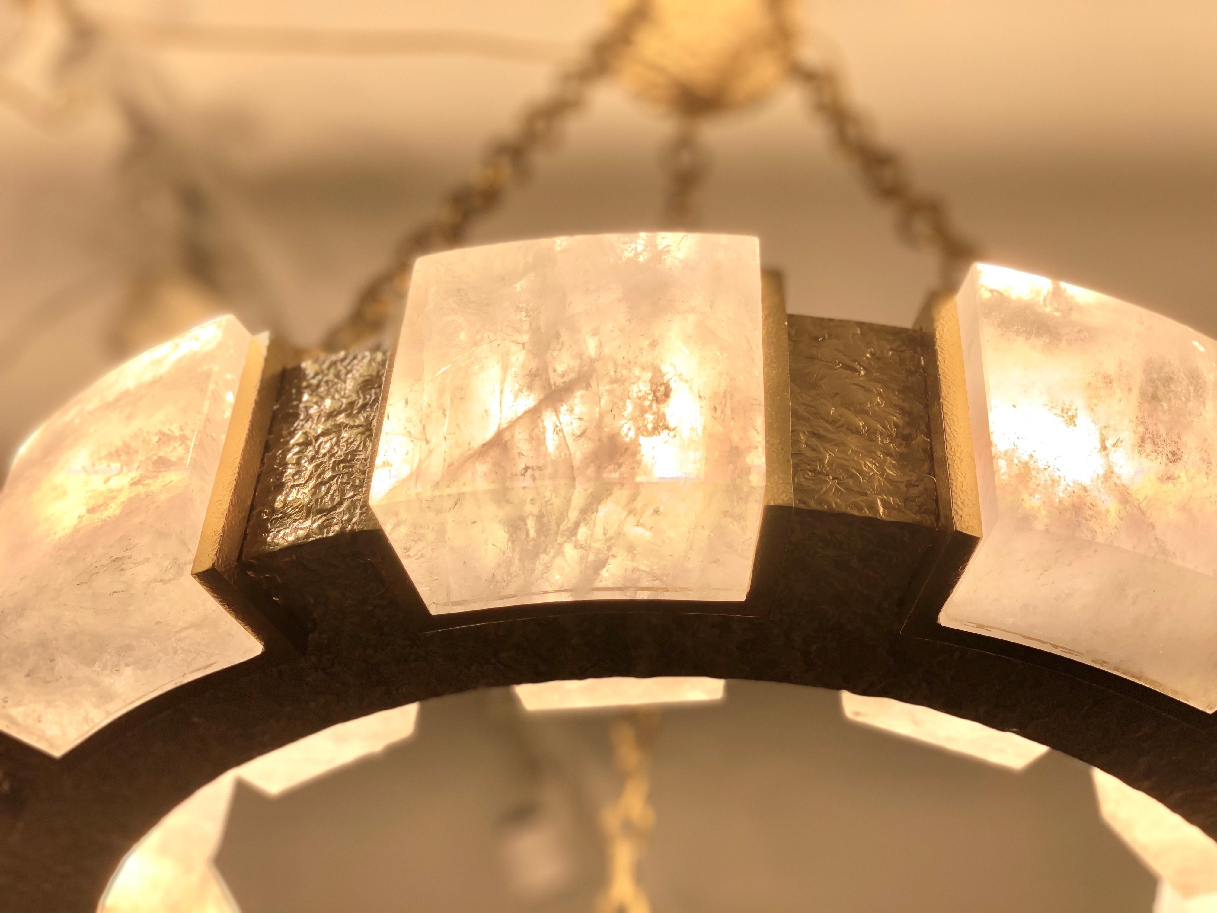Lampadario in cristallo di rocca RING29 di Phoenix in vendita 1