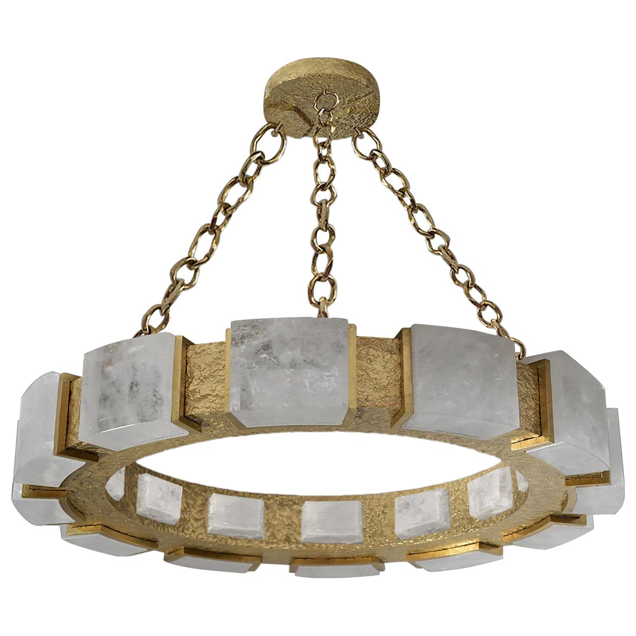 RING26 Rock Crystal Chandelier By Phoenix  For Sale