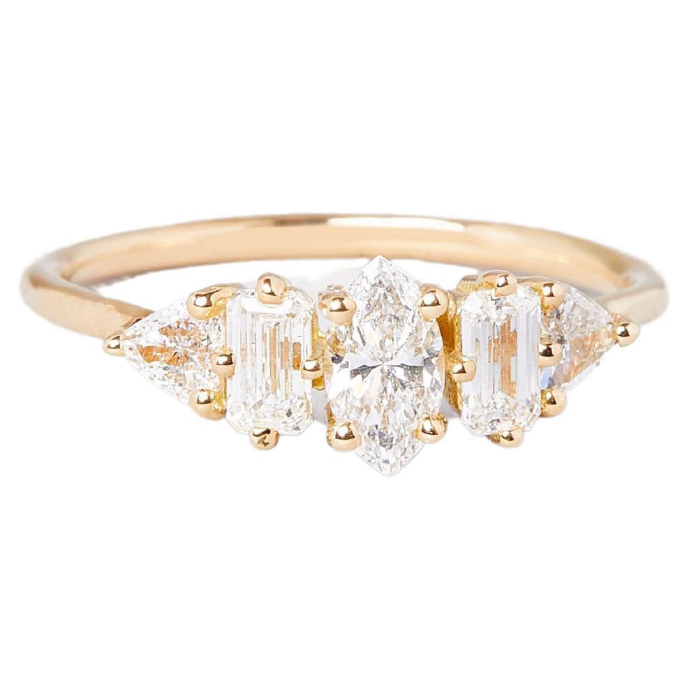 Ring Céleste in 18k gold with diamonds For Sale