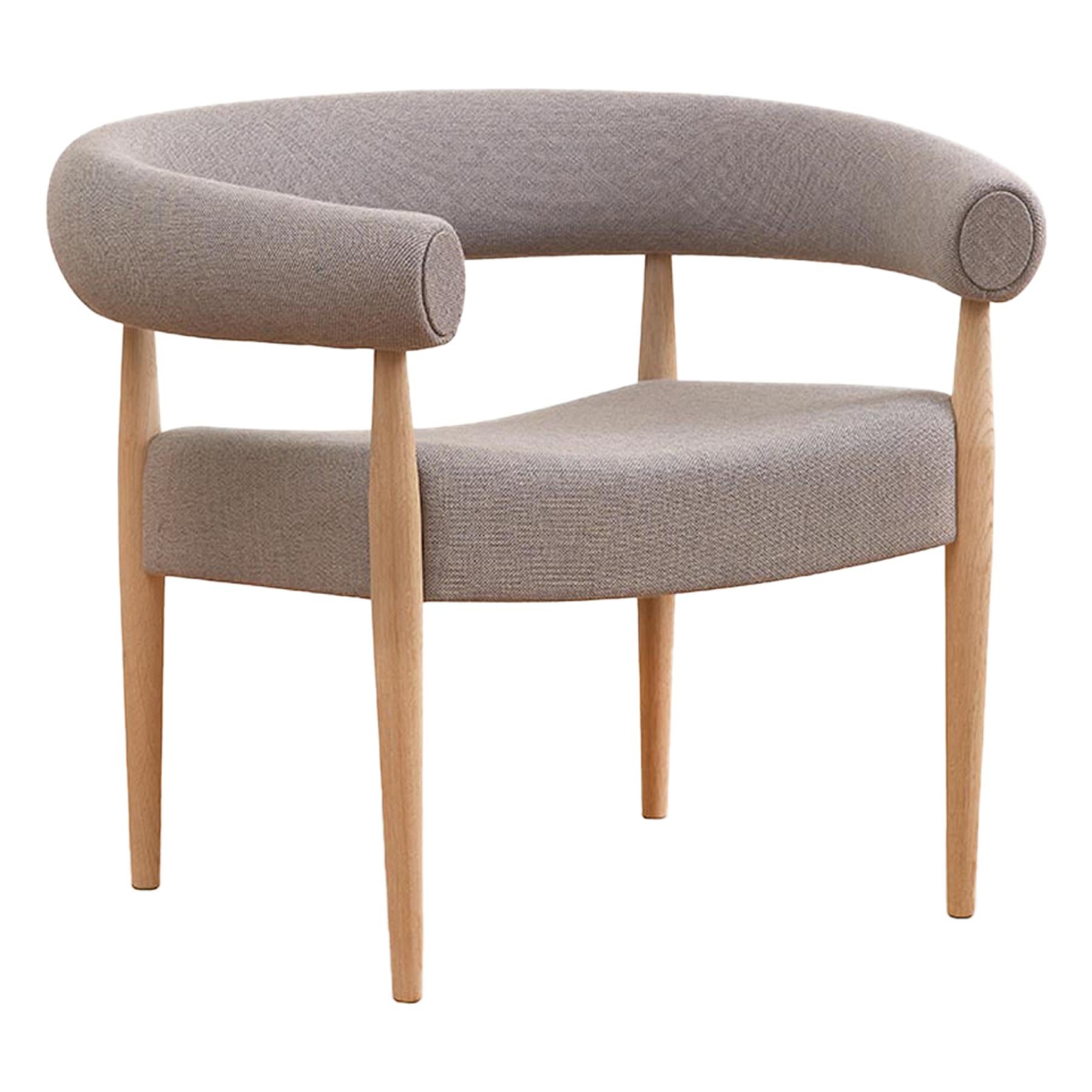 Ring Chair, Nanna & Jorgen Ditzel, Fabric, Lacquered Oak For Sale