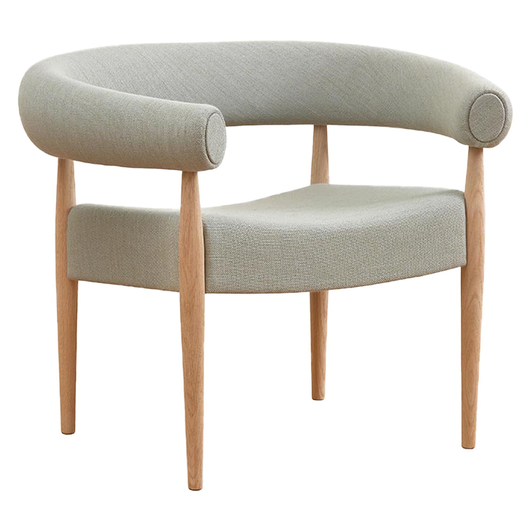 Ring Chair, Nanna & Jorgen Ditzel, Fabric, Oiled Oak For Sale