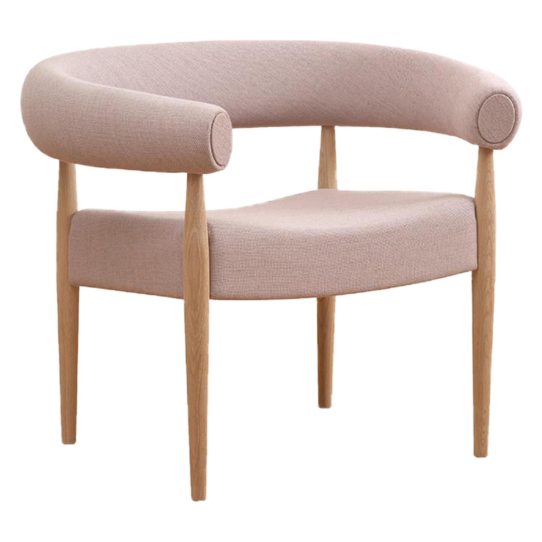 Ring Chair, Nanna & Jorgen Ditzel, Fabric, Soaped Oak For Sale