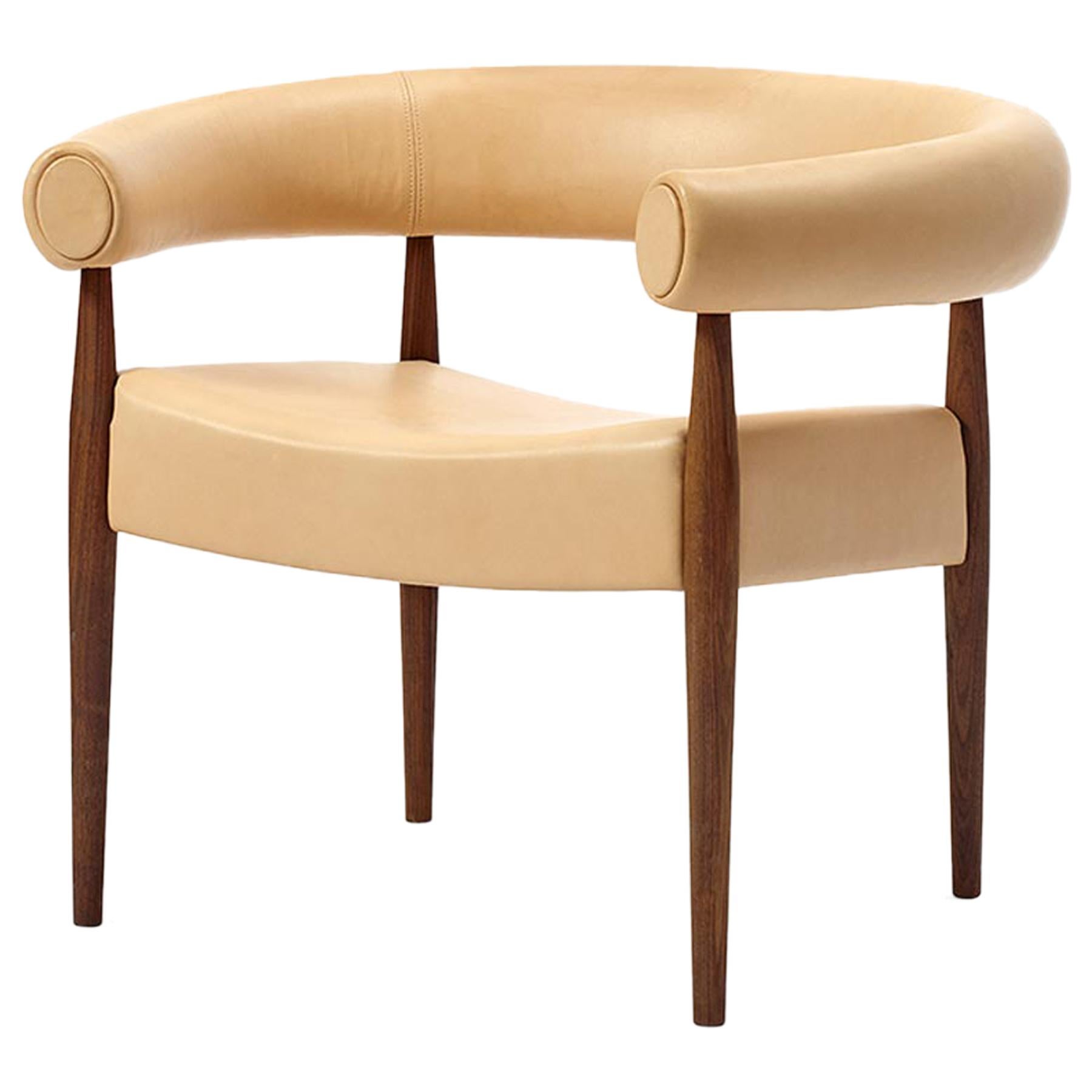 Ring Chair, Nanna & Jorgen Ditzel, Leather, Oiled Oak