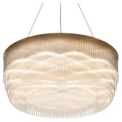 Ring Chandelier 750mm / 29.5" in Brass-based Bronze with Tapered Glass Profile