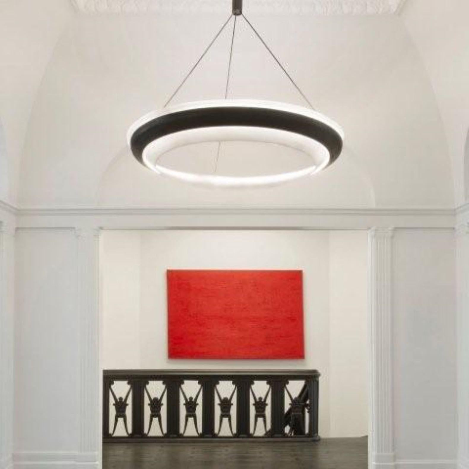 Anello, lampadario, ferro annerito chimicamente, policarbonato, luce a led, XXI secolo In condizioni Nuovo in vendita a Roeselare, BE