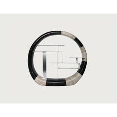 Estantería Circular Anillo en Mármol Negro, Travertino y Aluminio by Panorammma