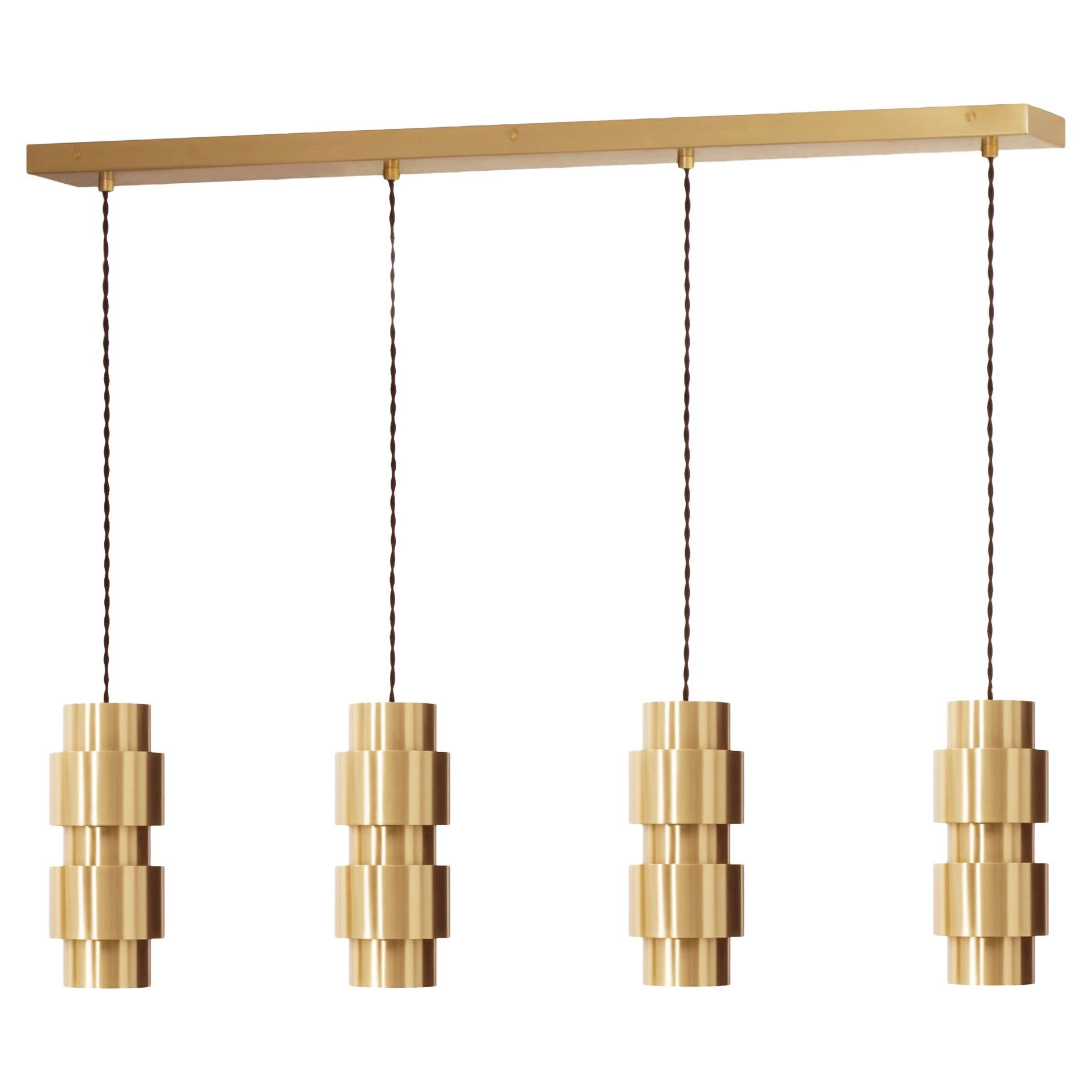 Pendentif à grappe de 4 anneaux longs de CTO Lighting en vente