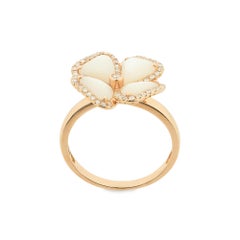 Ring: Cocktailring 0,25 ct. Diamanten Brillantschliff Perlmutt 18K Rose Gold