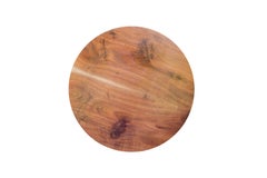 Ring Coffee Table in Bookmatched Walnut and Copper with Hand-Turned Legs