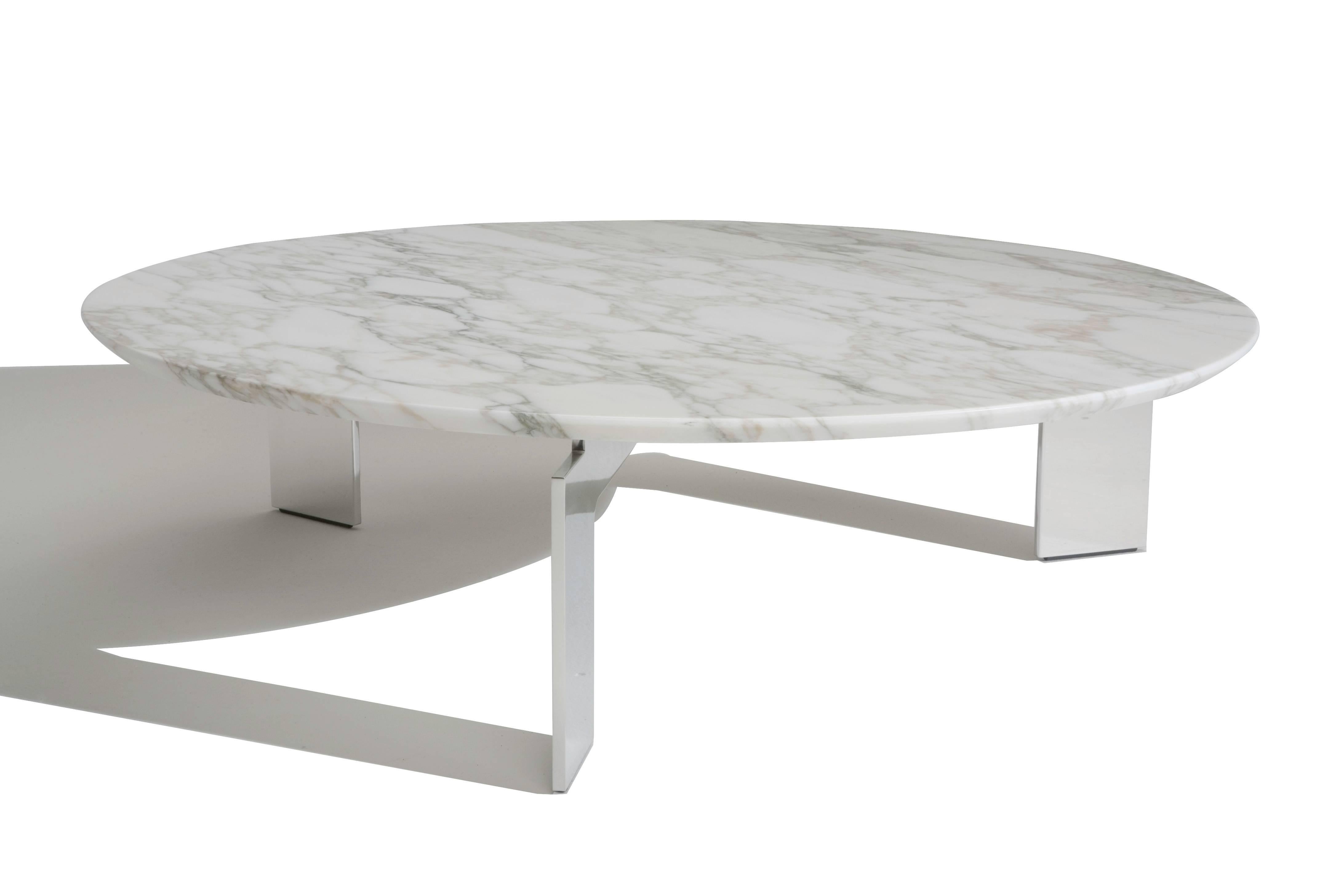Structure: metal, top: marble, variations include all marble in collection.
   