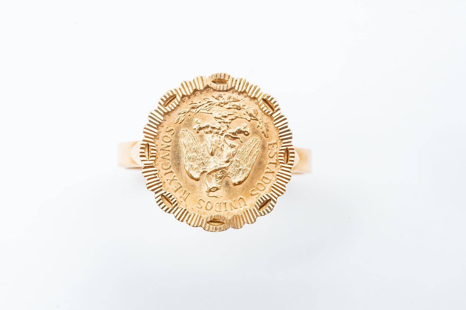estados unidos mexicanos gold ring
