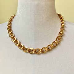 Ring & Connector Chain in 18 Karat Gold with Detachable Extender Fob, circa 1920