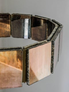 Ring Contemporary Wall Lamp Silvered Glass