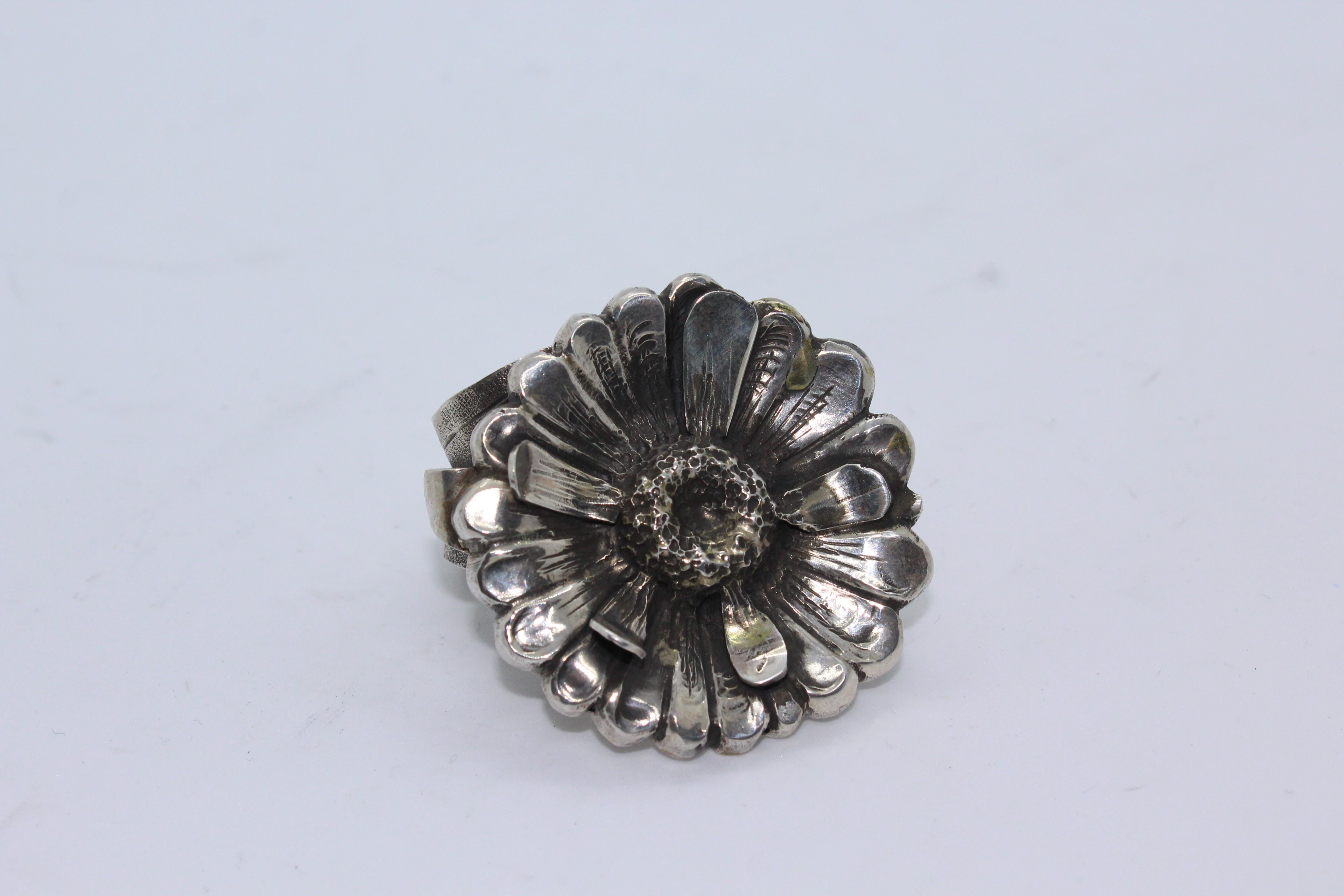 Bague, marguerite, A Silver, Cadeau Elegant, Cadeau Unique, Fait à la main, Italie Pour femmes en vente