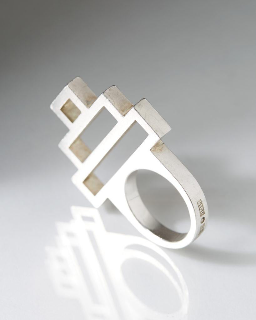Modern Ring Designed by Sigurd Persson, Sweden, 1993 For Sale
