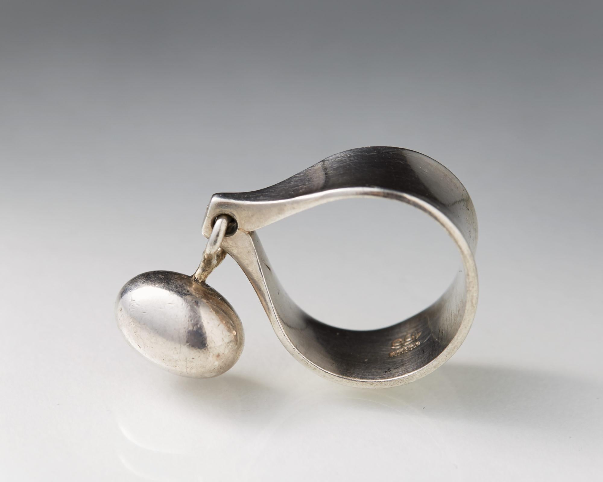 Women's or Men's Ring Designed by Vivianna Torun Bülow-Hübe for Georg Jensen, Denmark, 1960s