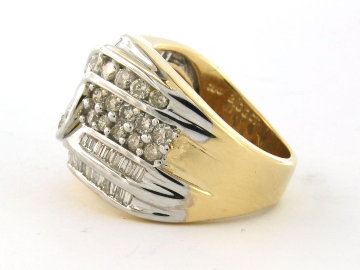 Women's Ring Diamond 18k bicolor gold For Sale