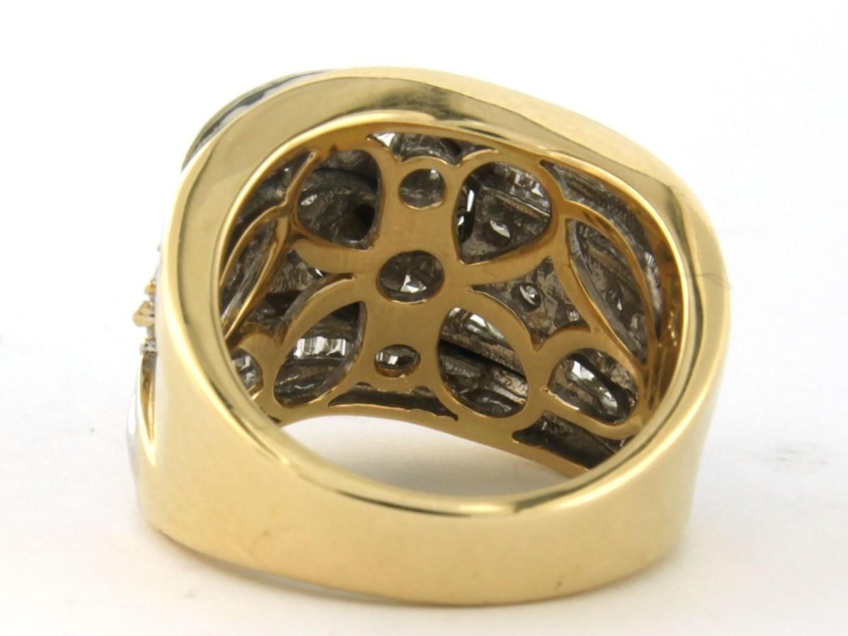 Ring Diamond 18k bicolor gold For Sale 1