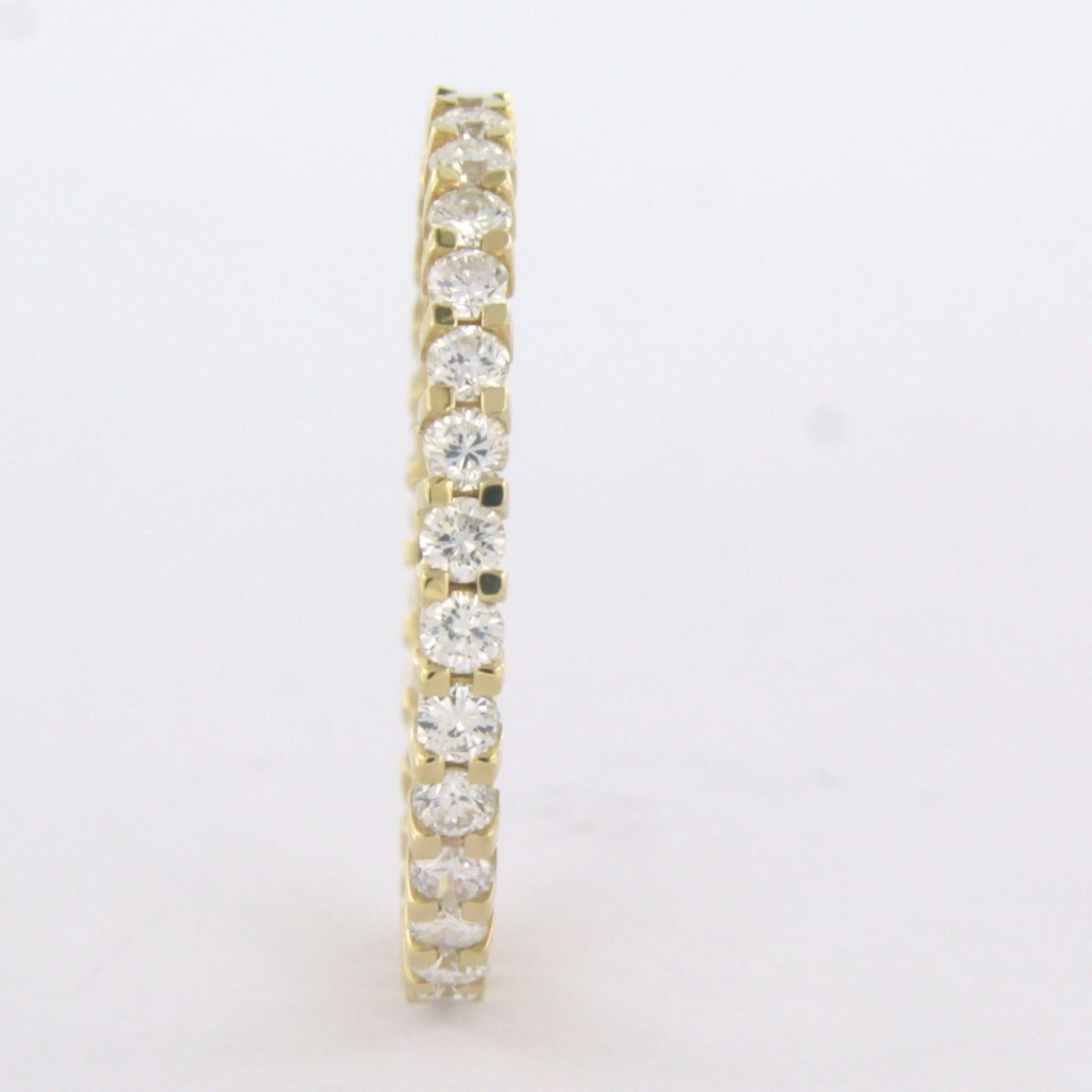 Brilliant Cut Ring Diamond 18k yellow gold For Sale