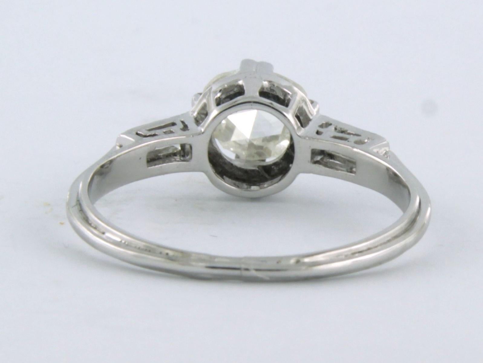 Rose Cut Ring diamond Platinum