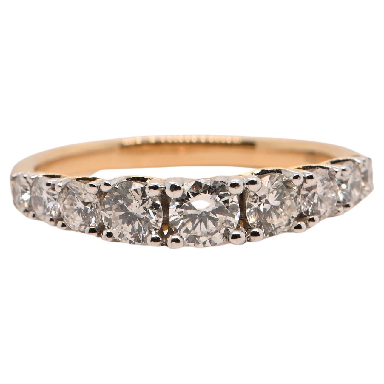 Gelbgoldring mit 0,75 Karat Diamanten