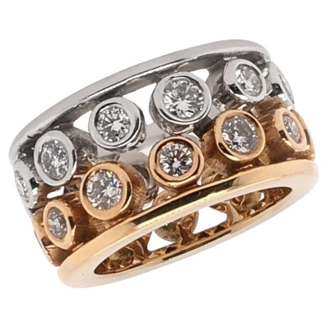 Ring Diamonds Designer Rose & White Gold