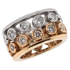 Ring Diamonds Designer Rose & White Gold