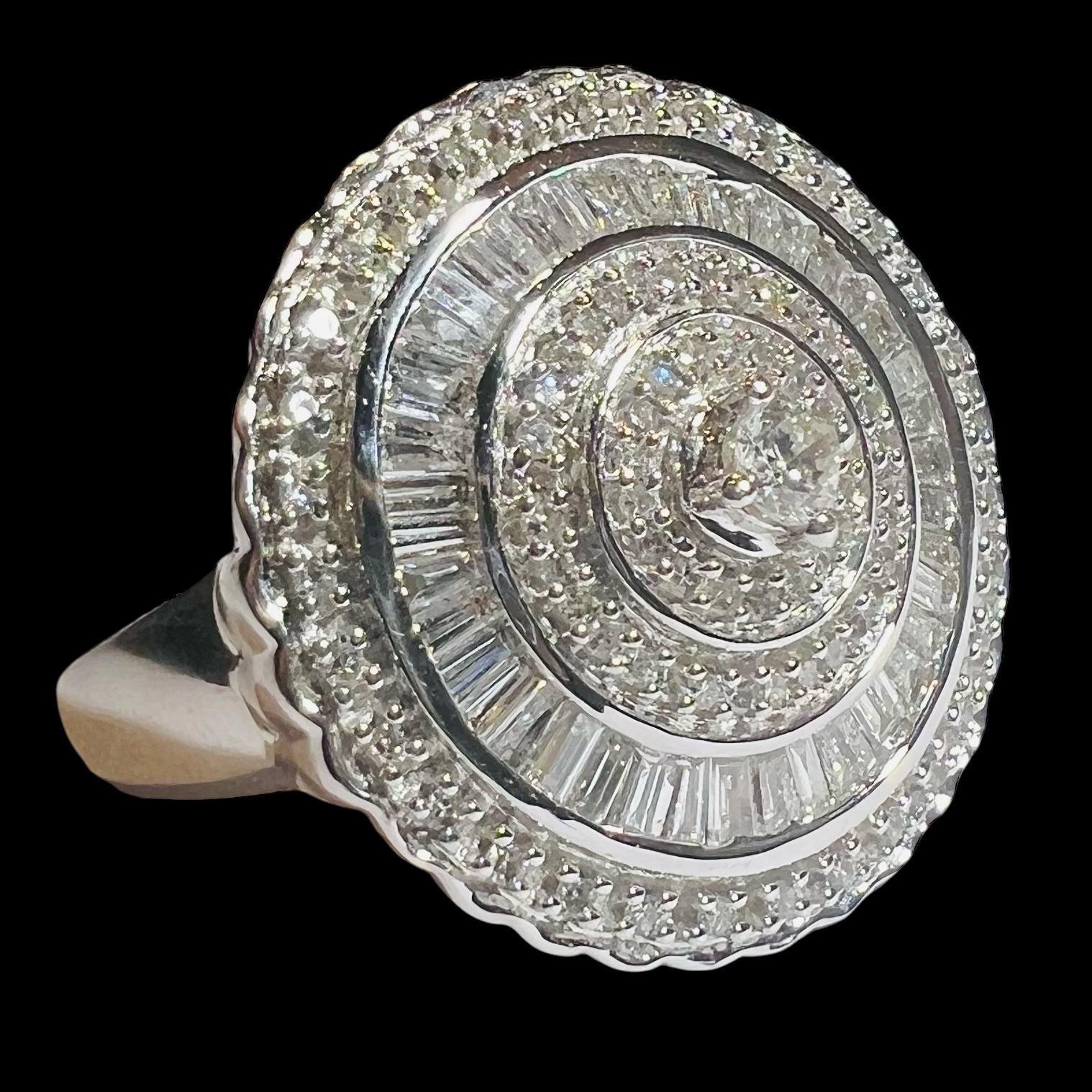 Anello, Diamanti o Whiting 18 carati In condizioni buone in vendita a SAINT-OUEN-SUR-SEINE, FR