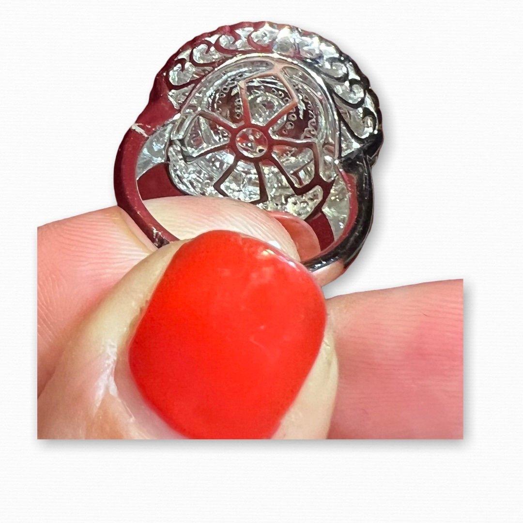 Anello, Diamanti o Whiting 18 carati in vendita 1